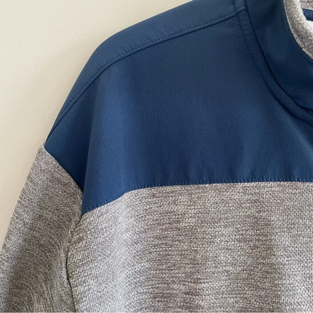 Orvis Men's Full Zip Up Jacket Blue/Heather Gray Size XXL